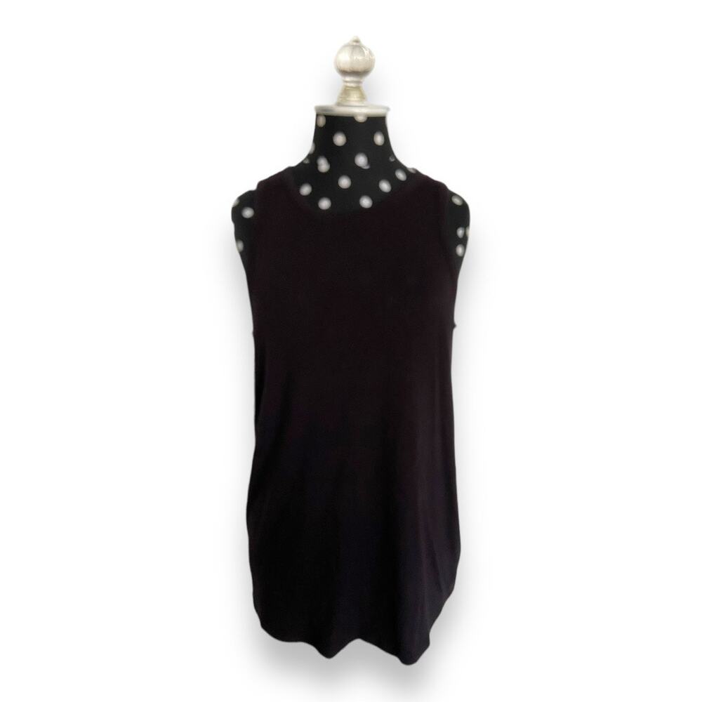 Athleta Womens Tank‎ Top Sz XS Black Cloud Knit Relaxed Modal Blend Knit